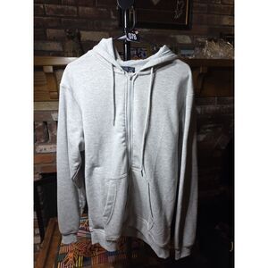 Blue Ice Full Zip Hoodie Medium Heather Gray Fleece NWT $52.50